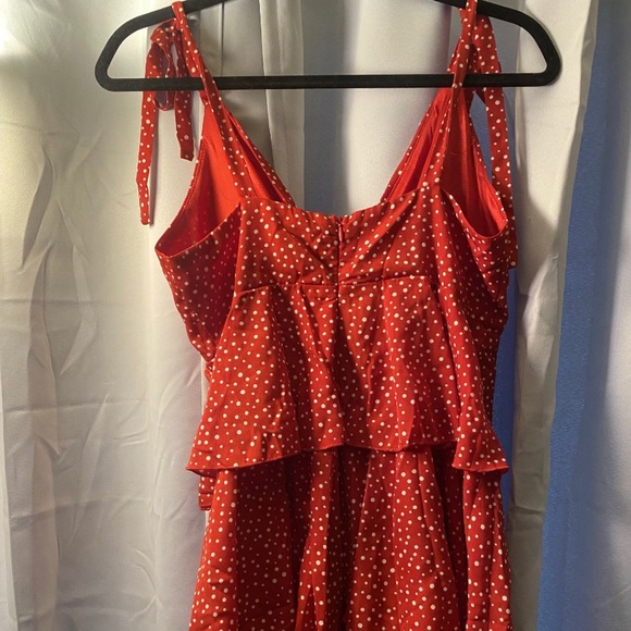 HP!~Red with white polka dots ruffled dress - NWT - Picture 2 of 6